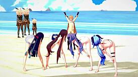 Genshin Liyue hentai MMD is so hot!