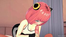 Anya Finishes Exercises And Gets Horny In Adult Hentai