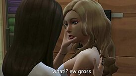 Horny Blonde Tries To Act Innocent And Gets Fucked In Sims 4 3D Animation