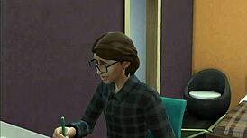 Blonde busty stepmom bangs her nerdy virgin stepson hard