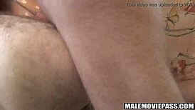 Watch this horny hunk's tight ass get fucked hard in gay sex