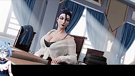 Kaisacademy曲线美女穿着性感服装在3D中获得浓厚内射