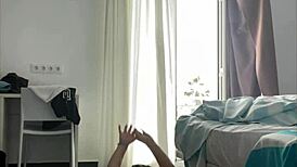 Classy Filth's Holiday Workout with Shaved Brunette Milf