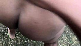 Big Ass Couple Fucks Monster Cock In Woods