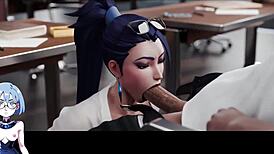 Kaisacademy曲线美女穿着性感服装在3D中获得浓厚内射