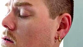 Damn, Jake Waters oils up a massive cock to pound his tight ass hard!