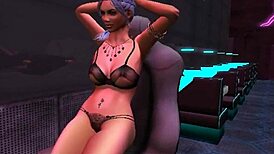 Mera Firelyte Dances with Intergalactic Sluts at Kitty Club