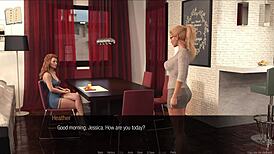 In Jessica Oneil's Hard News, the blonde reporter MASTURBATES her shaved pussy