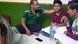 Indian Stepmother Shares Stepdaughter with Local Boys in Family Group Sex