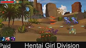 hentai girl division neko in action