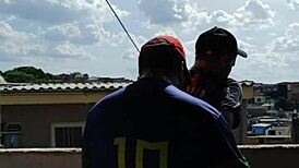 Tbt Drilling Young Brazilian on Rooftop for All to See. Public Deepthroat and Cumshot Shock Crowd.