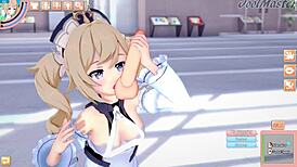 Barbara Genshin Impact Titty Fucks And Ball Licks In Shopping Center