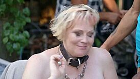 mature4k kinky giantess diana loves pet play outdoors with strangers in stockings! 😈