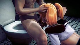 Wanna watch 3D hentai babe fucked in toilet?