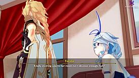 Hey, in Genshin Impact tonight, I'm all yours for some hot missionary and cowgirl action!