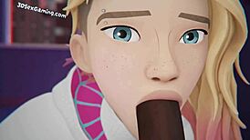 Spidey sex with Gwen Stacy and Miles, oops doggy by the open window!