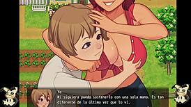 Wow, In This Hentai Game, She's Giving Blowjobs In The Bath!