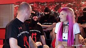 Schlankes Deutsches Teen Jay Bo 18 in Creampie Gangbang