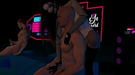 看看3D VAM色情与群交公主Qingyi在狂野群交中双插