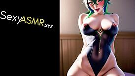 Moaning asmr cosplay anime baddie