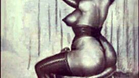 Vintage erotic art captivates with retro anime charm