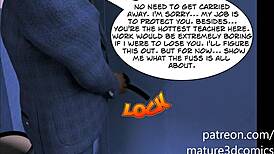 Wow! Big Ass Teacher Rides Principal's BBC in 3D Comic!