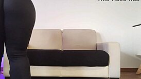 Look at this pawg cleaning her apartment in tight pants. Man, that curvy ass is driving me crazy!