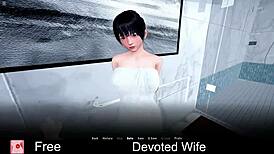 Devoted wife in hentai fantasy! What will she do?