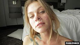 damn! her climax hits hard - blonde’s eye-rolling orgasms are unreal