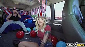 Stella Raee trades trivia answers for Brick Danger's big cock bonus