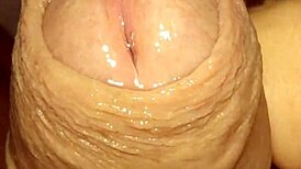 close-up pov shows a guy jerking off intensely