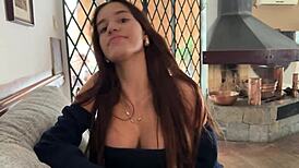 first casting with busty skinny 18yo brazilian teen pov blowjob