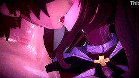 Konosuba hentai with anime cartoon characters in action