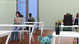 Sailor Moon cheats with two classmates in 3D cartoon