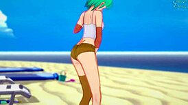 Bulma Caught Masturbating Intensely In Kame House