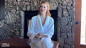 Slutty redhead bridesmaid locked out before wedding.