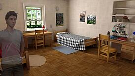 PLEASURE THIEVES 01 - BURGLAR COMES TO UNIVERSITY FOR CURVY CREAMPIE DATING GAME