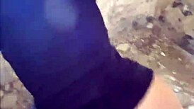 pov teen flashes tits and gets face fucked in tourist hotspot