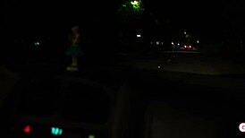 Blonde slams strap-on in wild group action outdoors now!