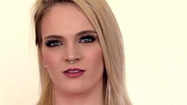 Leggy blondie Carly Rea in casting video teases with fingering till you burst