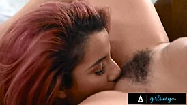 karlee grey and roxie sinner eat pussy during breast play