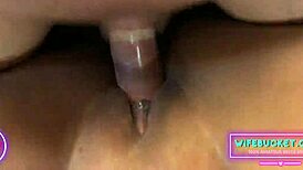 Wife rides man then bends over for intense doggystyle