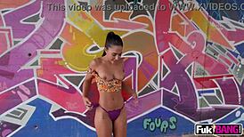 Nuria Millan Gets Licked And Banged In Public Group Sex With Blowjobs And Assfucking 😈