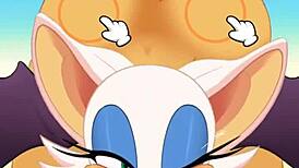 Rouge爆菊时猛吸鸡巴吞精