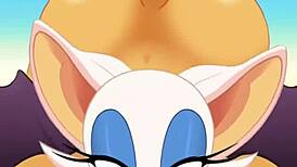 Rouge爆菊时猛吸鸡巴吞精