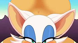 Rouge爆菊时猛吸鸡巴吞精