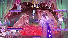 i'm playing as exorcist yukiho in the labyrinth of despair, facing the sexual training boss