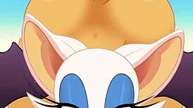 Rouge爆菊时猛吸鸡巴吞精