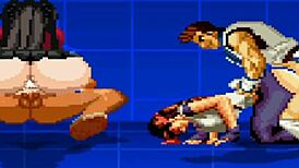 Yuri and Rin get wild in raw anime hentai action.