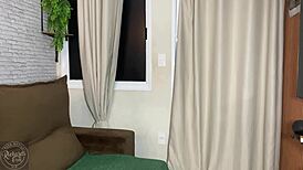 Young students skip studying to screw hard on the living room couch